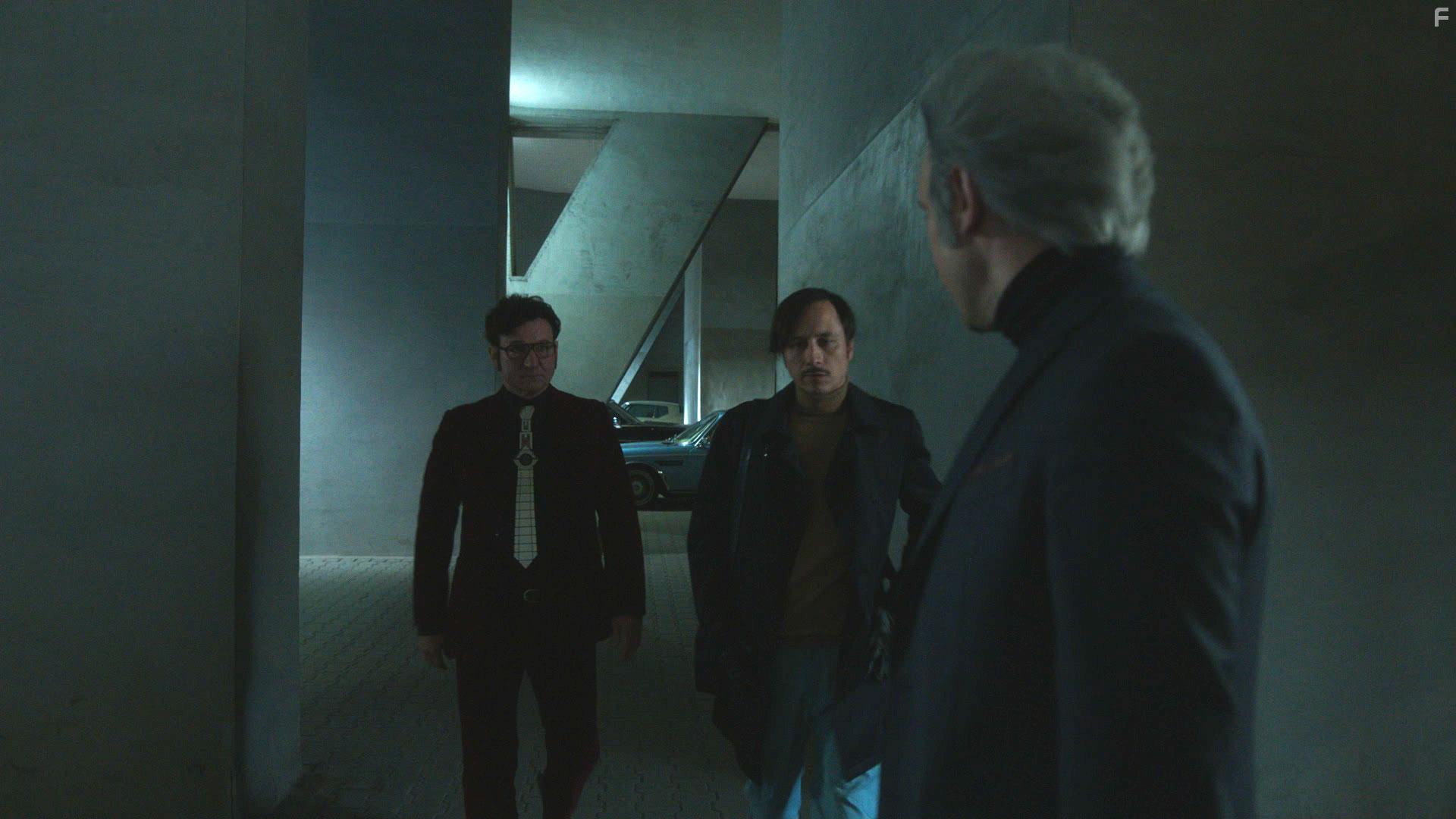 Rafal Mackowiak, Robert Wieckiewicz, and Adam Woronowicz in Ja teraz klamie (2019)