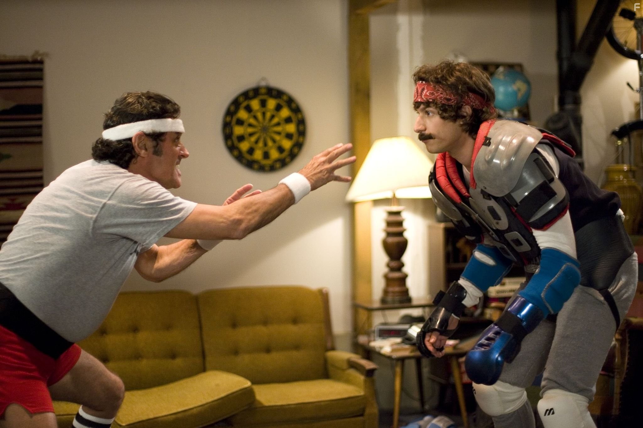 Ian McShane and Andy Samberg in Лихач (2007)