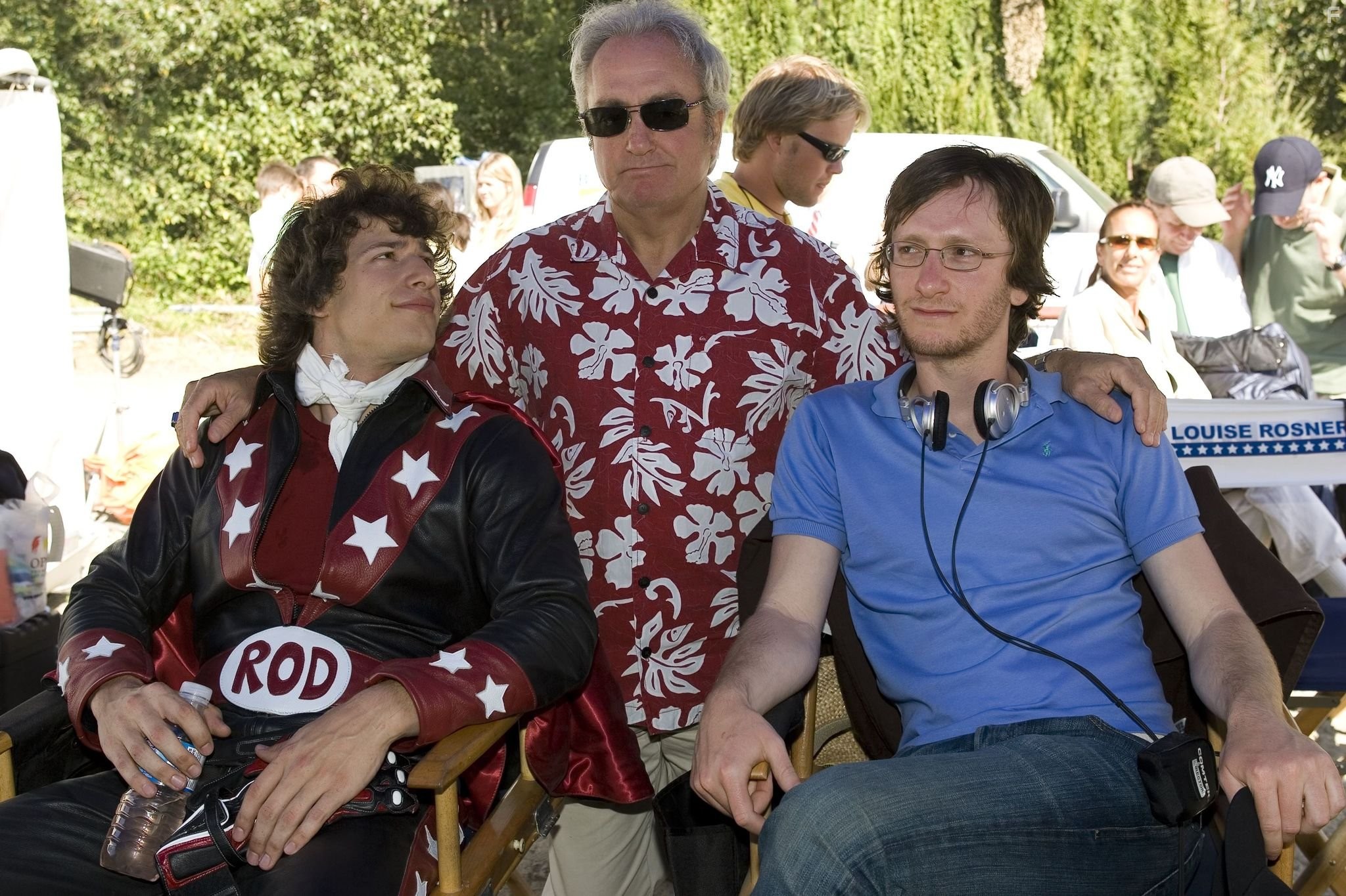Lorne Michaels, Andy Samberg, and Akiva Schaffer in Лихач (2007)
