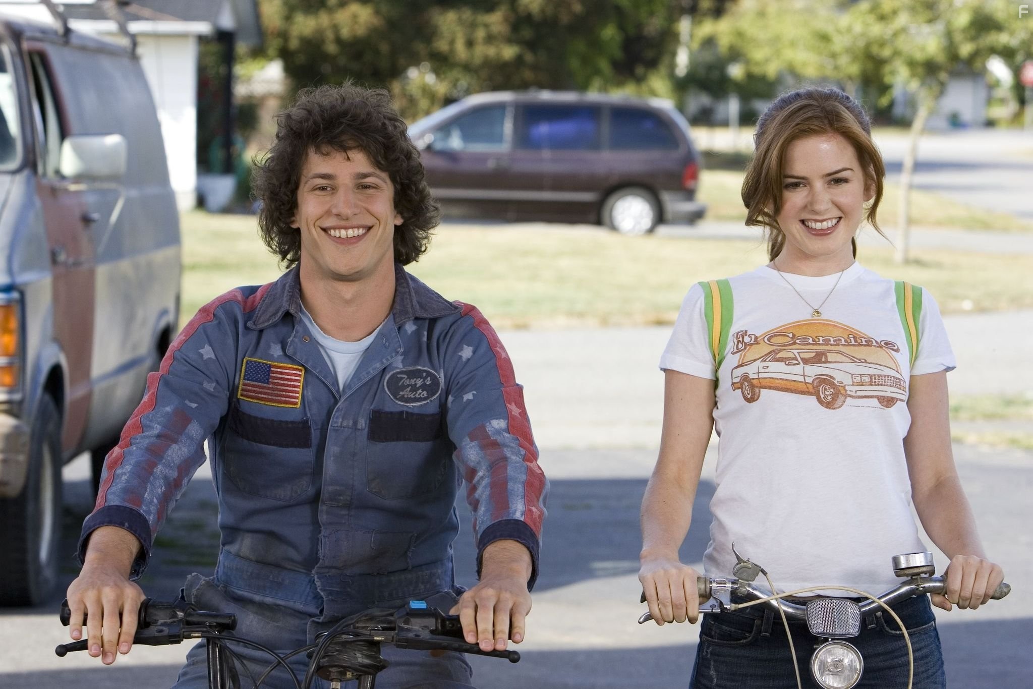 Isla Fisher and Andy Samberg in Лихач (2007)