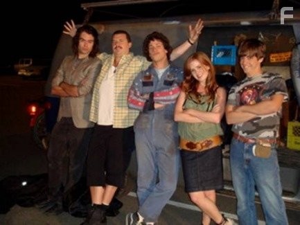 Isla Fisher, Bill Hader, Danny McBride, Jorma Taccone, and Andy Samberg in Лихач (2007)
