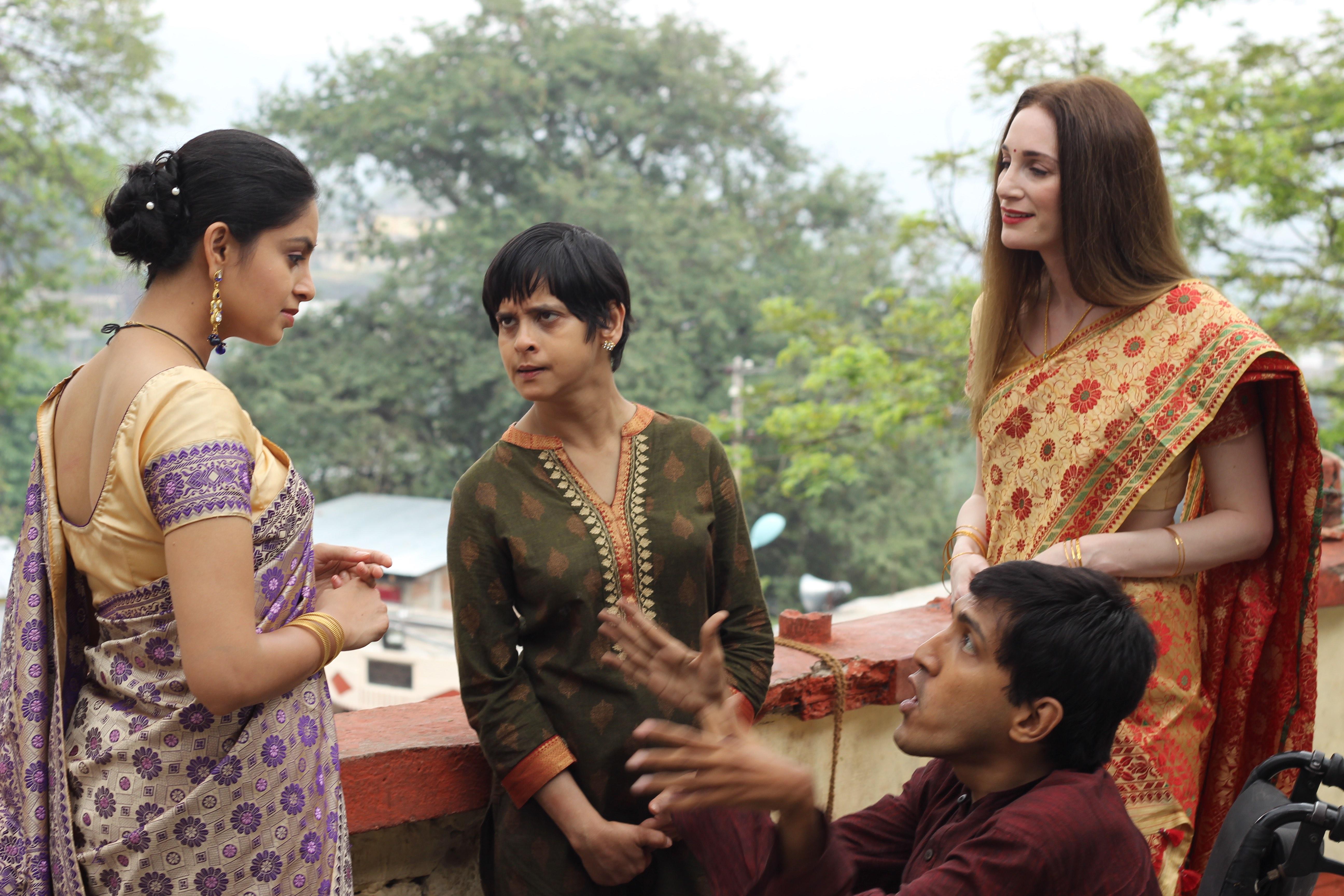 Tamela D'Amico, Abhinaya, Sayomdeb Mukherjee, and Jeeja Ghosh in One Little Finger (2019)