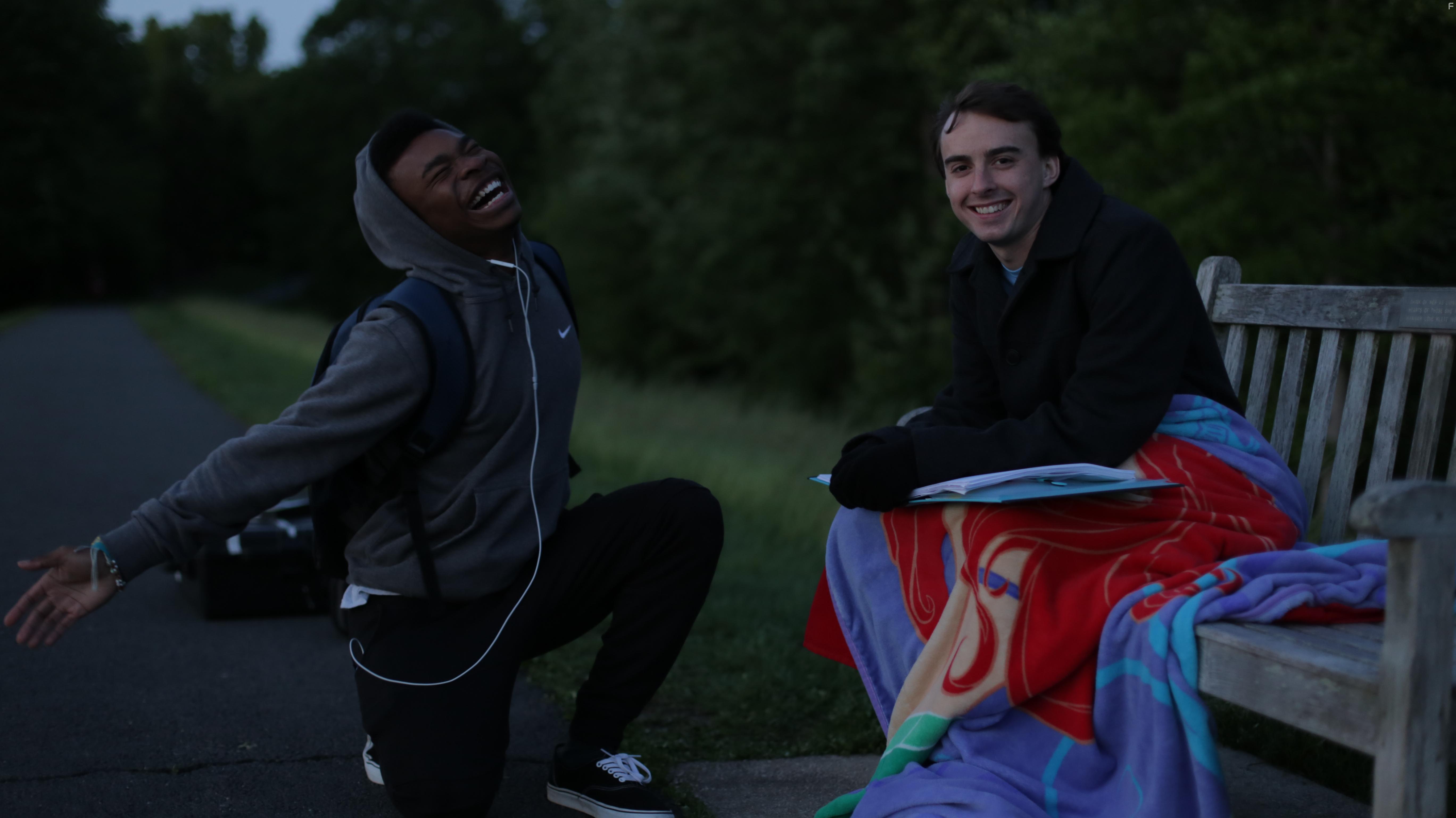 On the set of One Summer Night (2019)