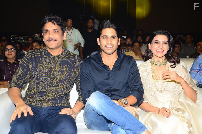 Nagarjuna Akkineni, Naga Chaitanya Akkineni, and Samantha Ruth Prabhu at an event for Majili (2019)