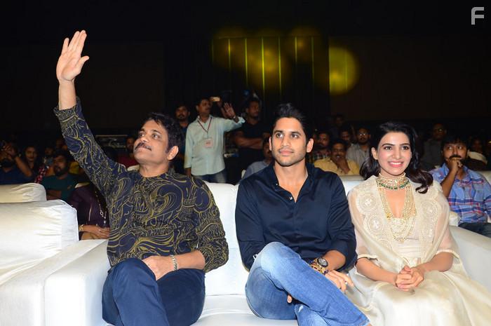 Nagarjuna Akkineni, Naga Chaitanya Akkineni, and Samantha Ruth Prabhu at an event for Majili (2019)