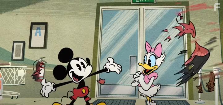 Chris Diamantopoulos and Tress MacNeille in The Wonderful World of Mickey Mouse (2020)