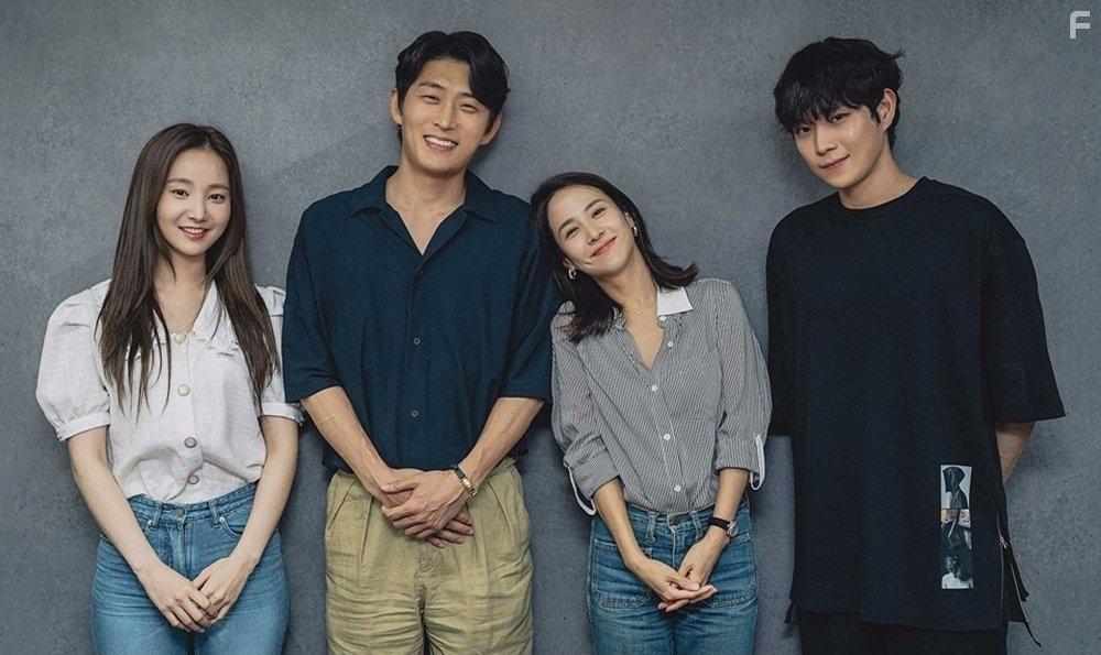 Yeonwoo, Young-Dae Kim, and Joon Go at an event for Barampimyeon Jukneunda (2020)