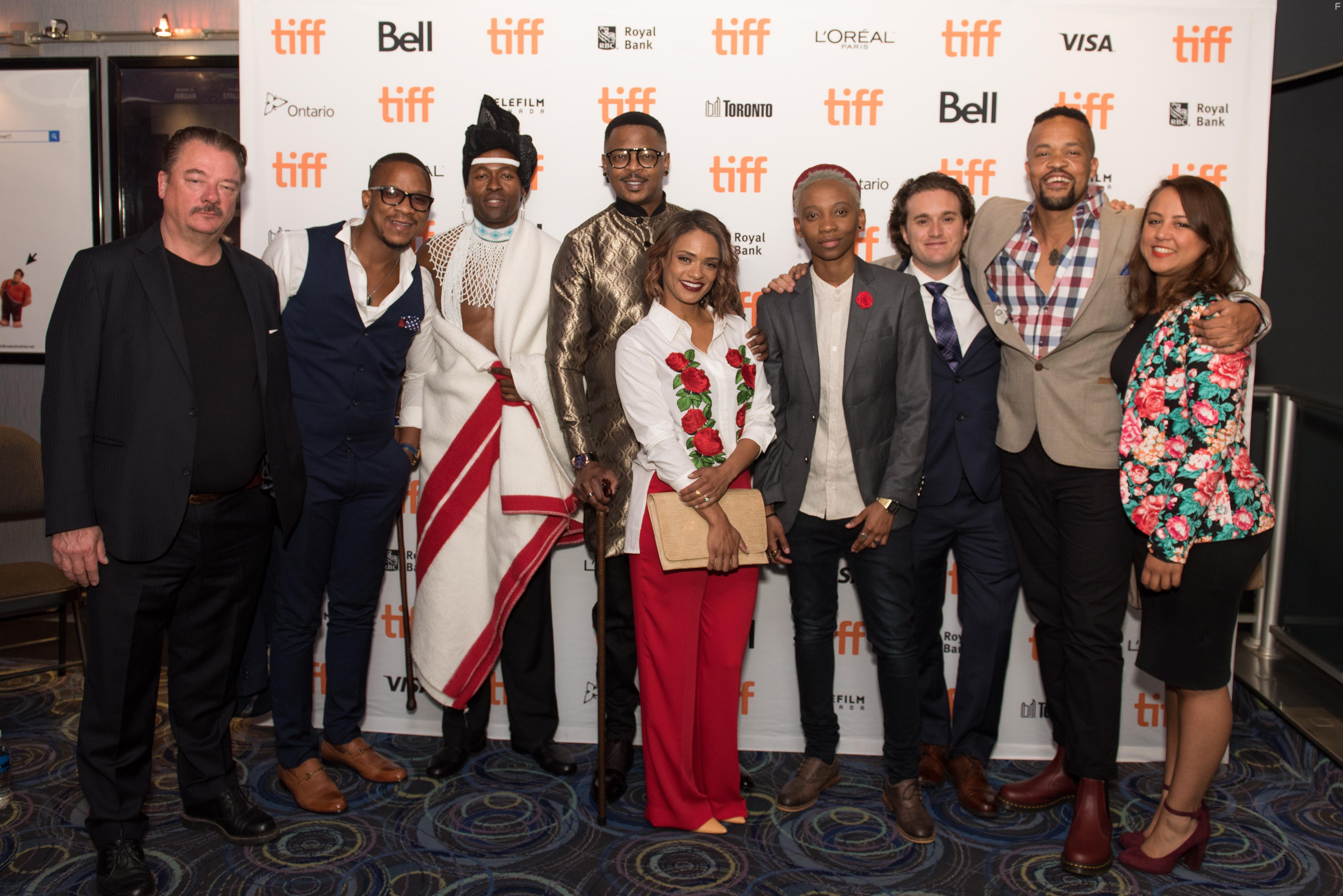 Peter Kurth, Kandyse McClure, Ezra Mabengeza, Jahmil X.T. Qubeka, Zolisa Xaluva, Layla Swart, Dave Walpole, and Bongile Mantsai at an event for Sew the Winter to My Skin (2018)