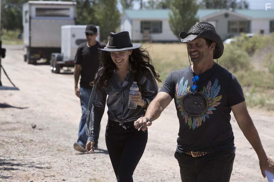 Director/Producer April Mullen and Writer/Producer Tim Doiron on the Set of Wander.