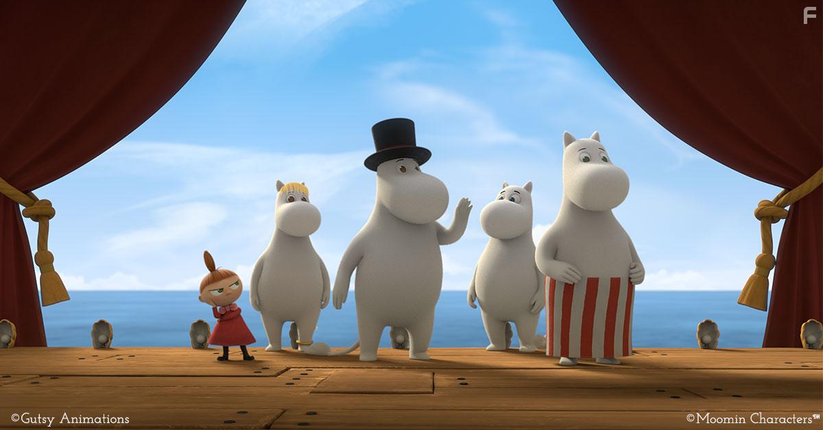 Rosamund Pike, Matt Berry, Bel Powley, Akia Henry, and Taron Egerton in Moominvalley (2019)