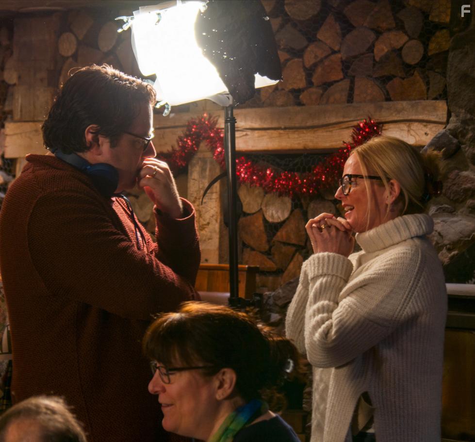 Director Ryan Hendrick discussing a scene with actor Clare Grogan