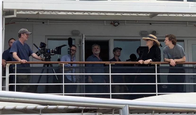 Meryl Streep, Steven Soderbergh, Gregory Jacobs, and Gary Jay in Let Them All Talk (2020)