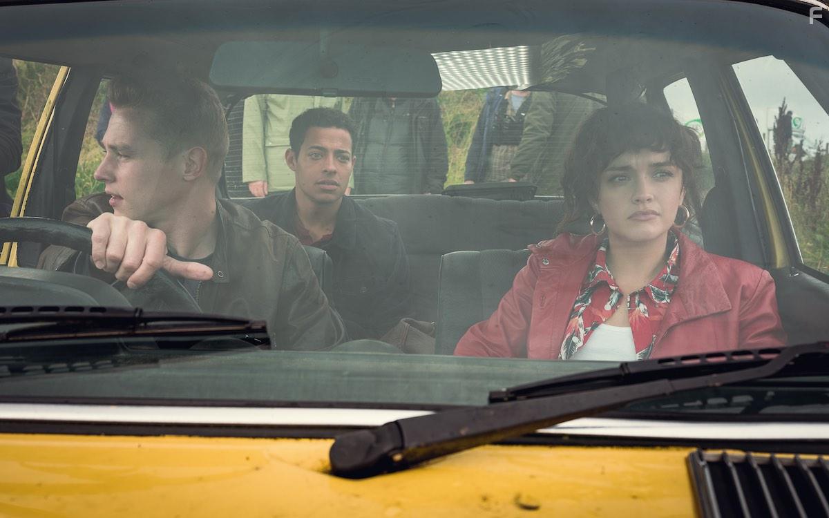 Olivia Cooke, Ben Hardy, and Daryl McCormack in Pixie (2020)