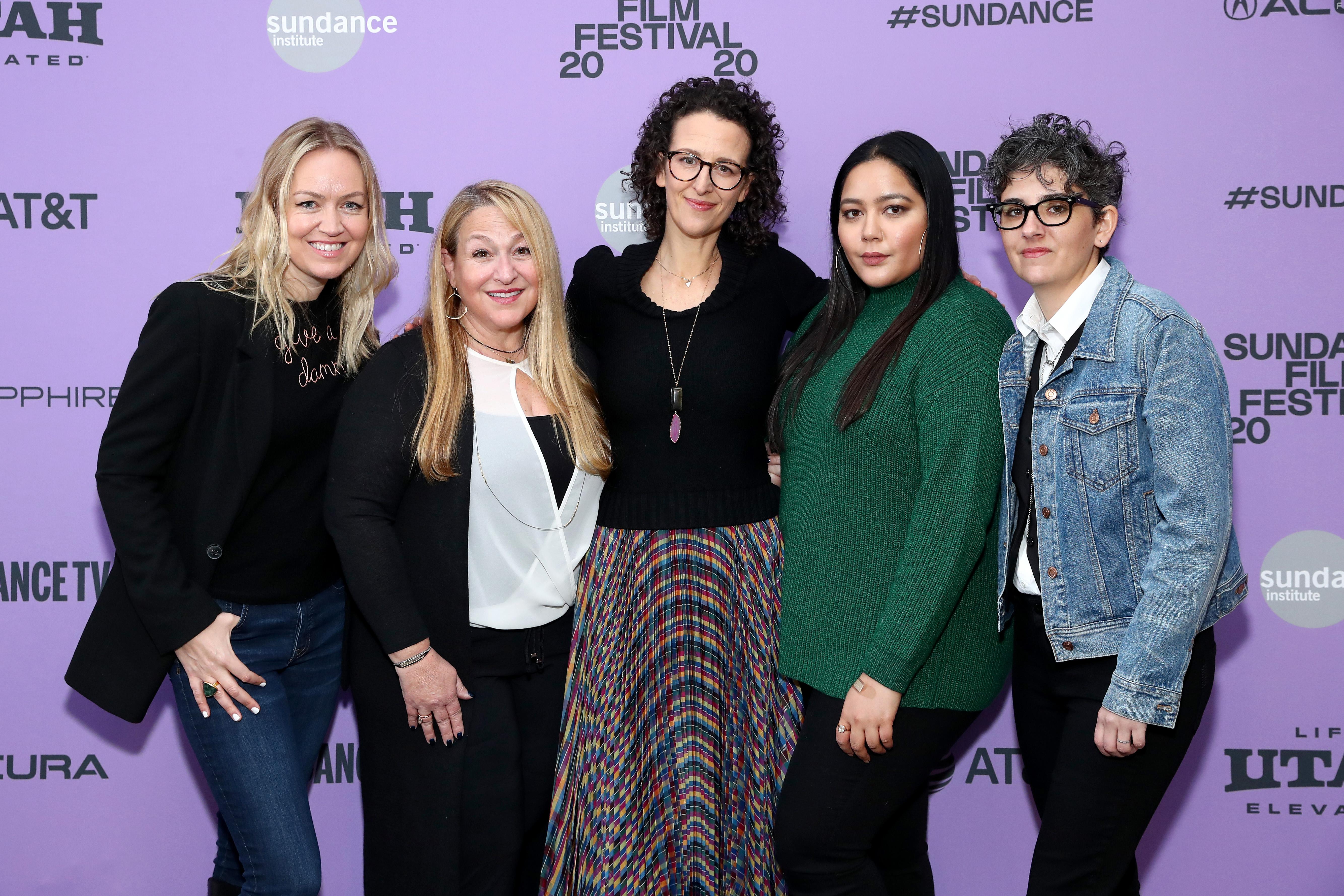 Monica Levinson, Tara Miele, Lynette Howell Taylor, Samantha Housman, and Shivani Rawat at an event for Wander Darkly (2020)