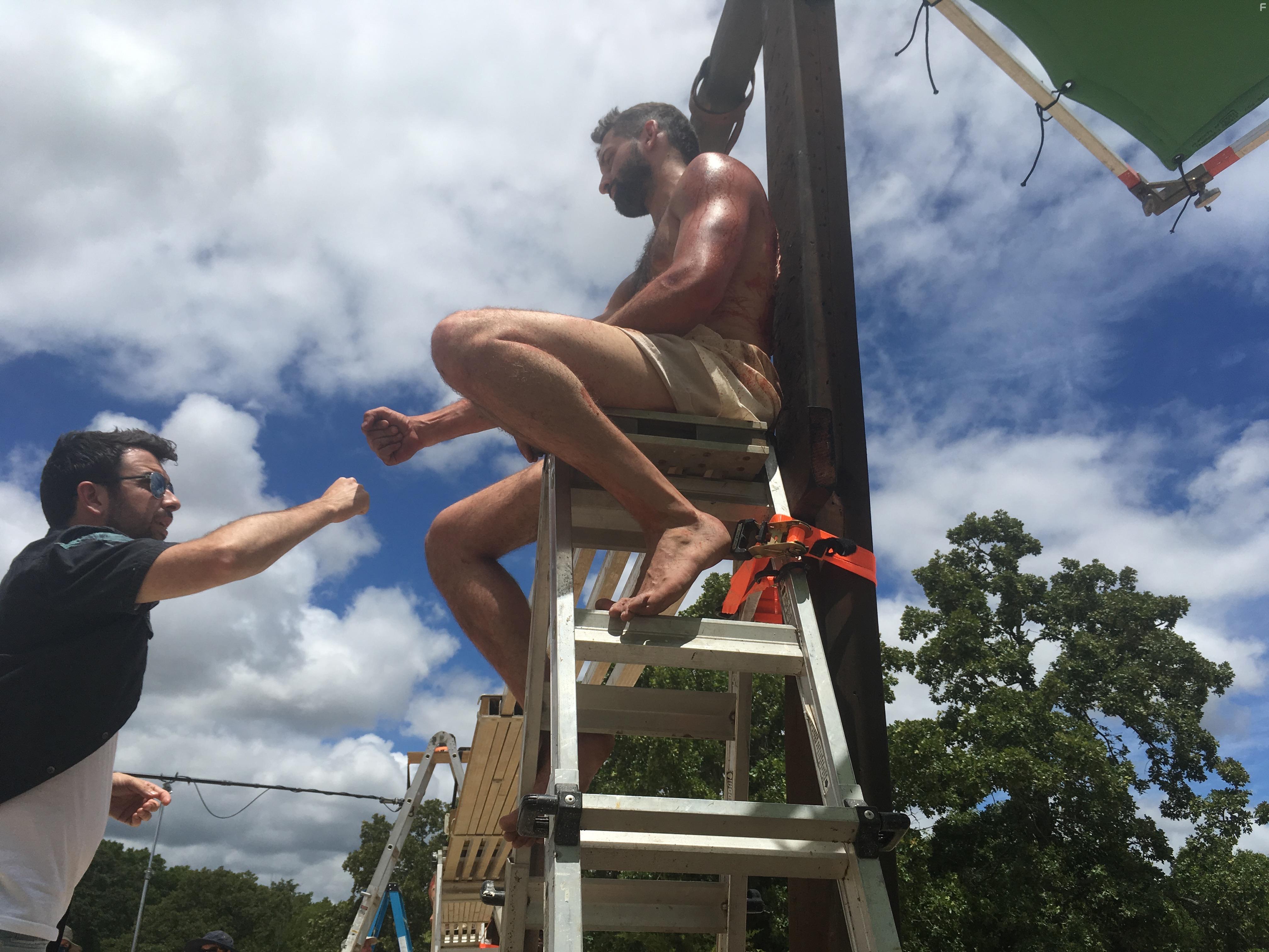 Kyle Roark and Lucas Miles in The Penitent Thief (2020)