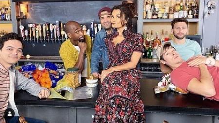 Joseph Poliquin, Jay Pharaoh, Michael Masini, Anjali Bhimani, Kyle Allen and Jon Rudnitsky on set of All My Life