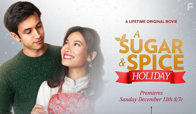 Jacky Lai and Tony Giroux in A Sugar & Spice Holiday (2020)