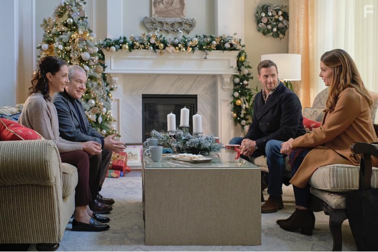 Fred Keating, Brendan Penny, Ashley Greene, and Jennifer Koenig in A Little Christmas Charm (2020)