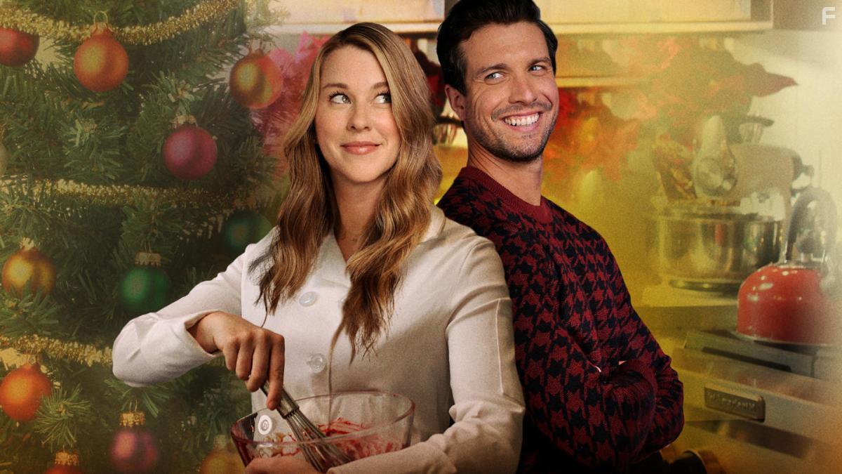 Kim Shaw and Clayton James in Christmas on the Menu (2020)