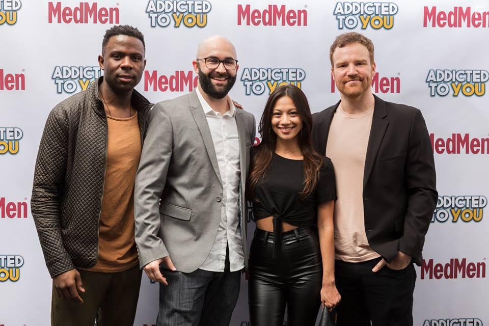 Shane Hartline, Melissa Paulo, Warren Burke, and Mike Cochnar in Addicted to You (2019)