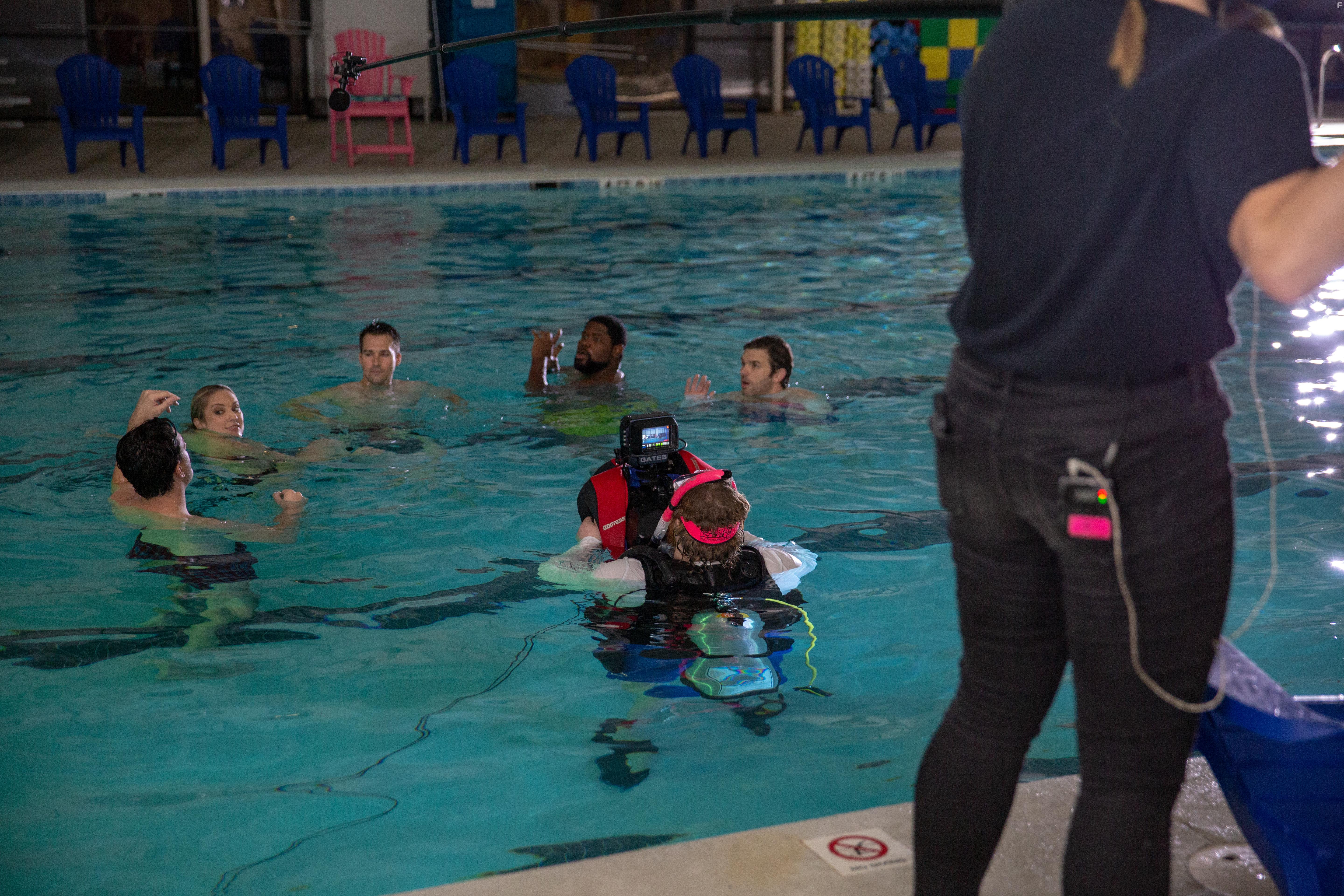 Mike Bash, James Maslow, Ciara Hanna, and Johnnie Mack in Stars Fell on Alabama (2021)