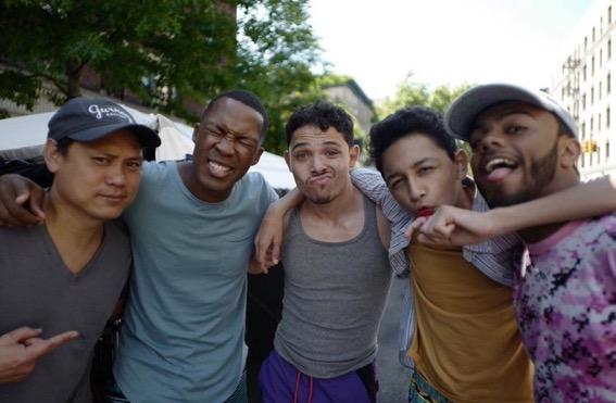 Marc Anthony, Jon M. Chu, Corey Hawkins, and Anthony Ramos in In the Heights (2021)
