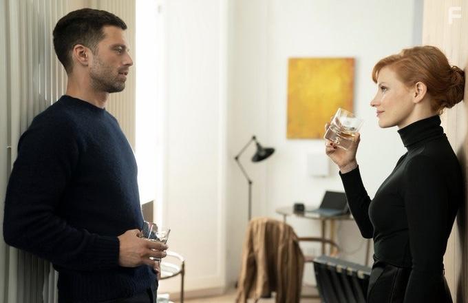 Jessica Chastain and Sebastian Stan in The 355 (2022)
