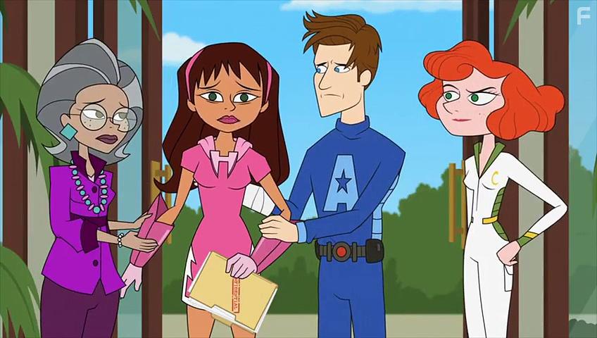 Rashida Jones, Maya Rudolph, Emily Spivey, and Seth Meyers in The Awesomes (2013)
