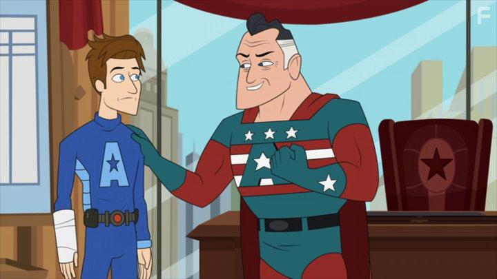 Steve Higgins and Seth Meyers in The Awesomes (2013)