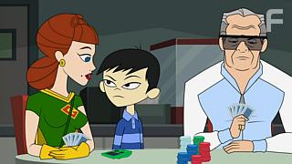 Bobby Lee and Paula Pell in The Awesomes (2013)