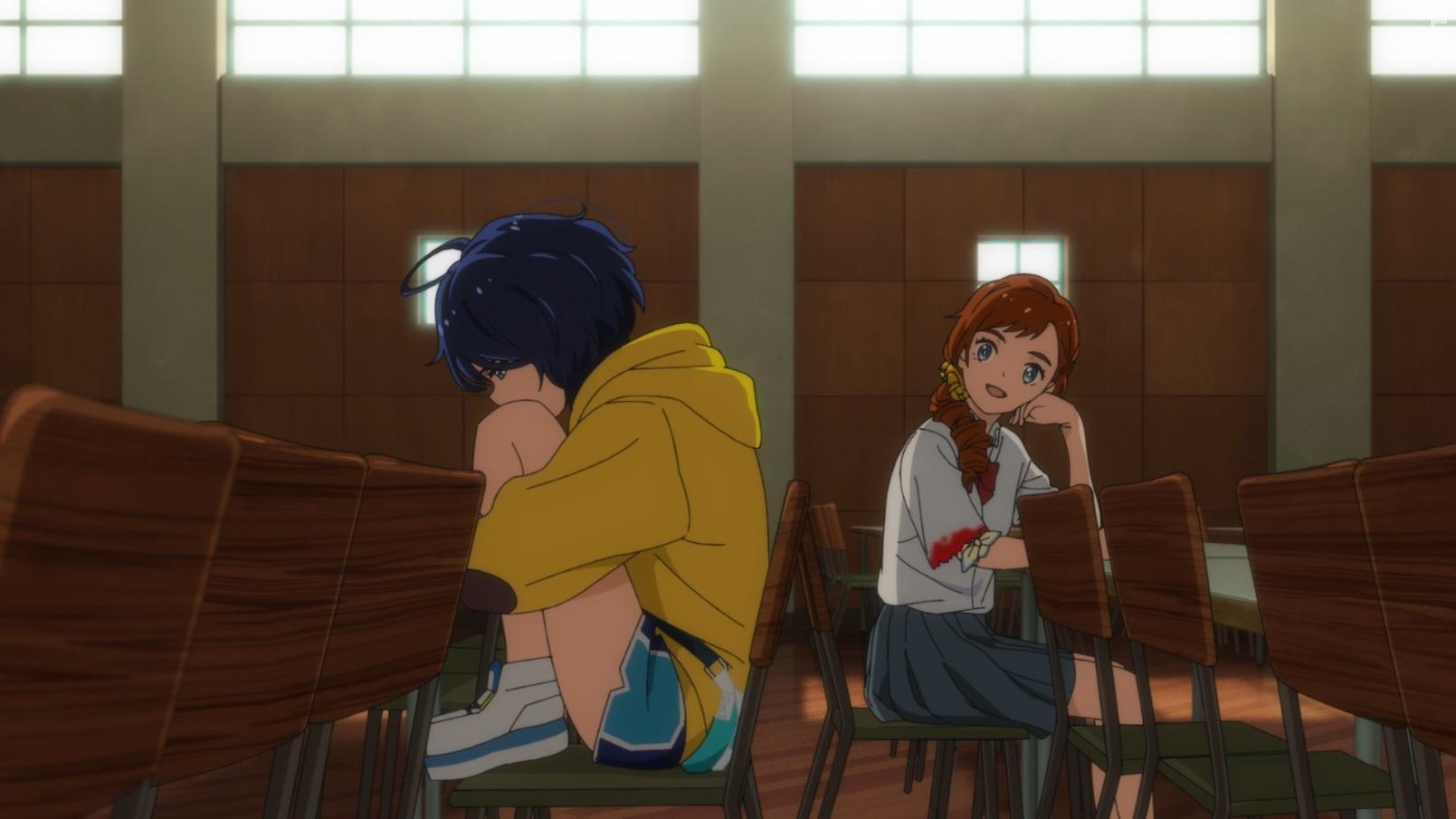 Kanata Aikawa and Chika Anzai in Wonder Egg Priority (2021)