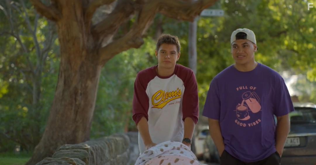 Ioane Saula and Carlos Sanson in Bump (2021)