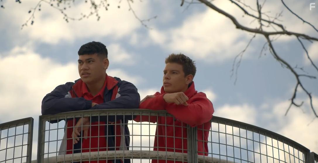 Ioane Saula and Carlos Sanson in Bump (2021)