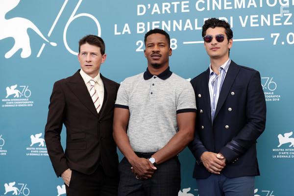 Lukas Behnken, Nate Parker, and Zak Tanjeloff in American Skin (2019)