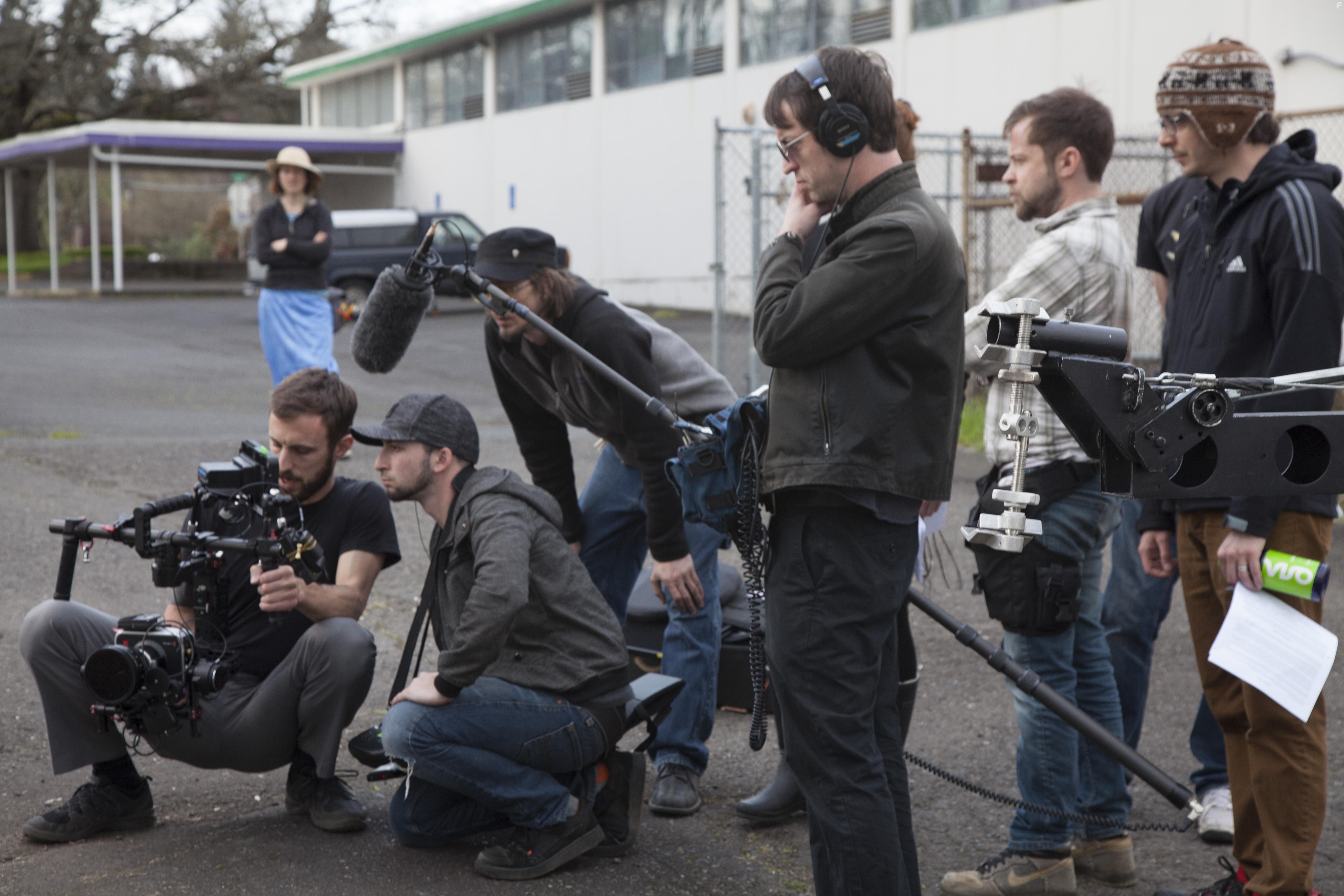 Kameron Gates, Evan Gandy, Bryan Hiltner, Patrick Blevins, Gabe Twigg, Travis D. Brown, and Taylor Stump in All Too Human (2018)