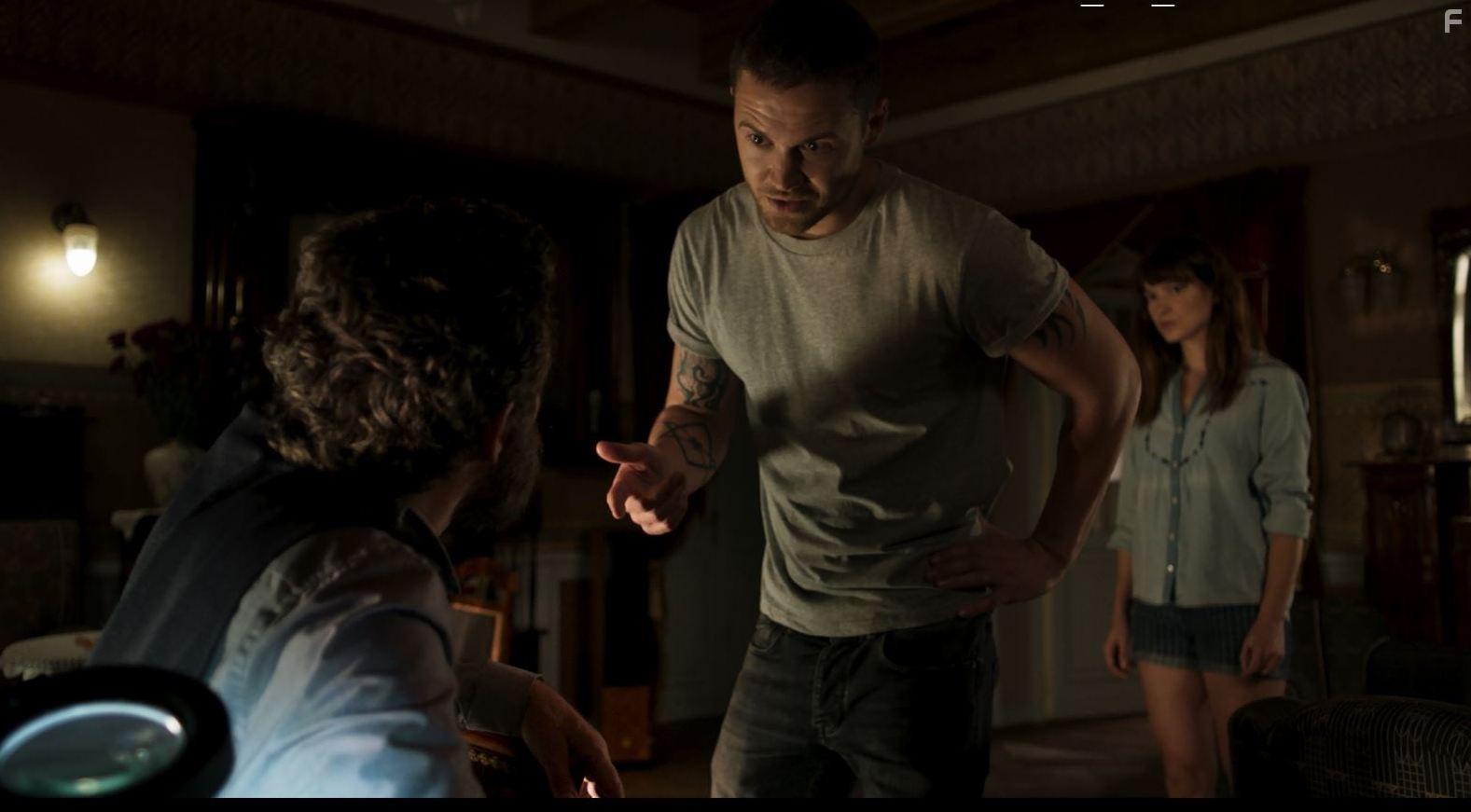 Steven Brand, Andrea Tivadar, and Tom Ainsley in Safe Inside (2019)