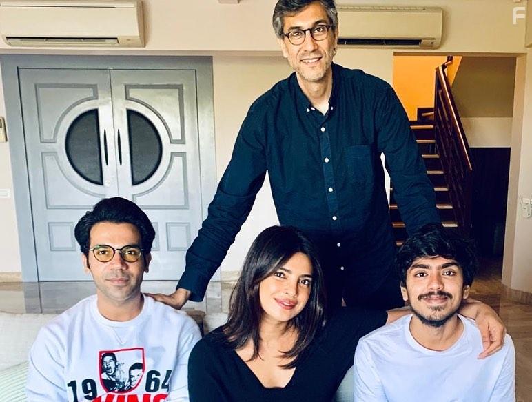 Ramin Bahrani, Priyanka Chopra, Rajkummar Rao, and Adarsh Gourav at an event for The White Tiger (2021)