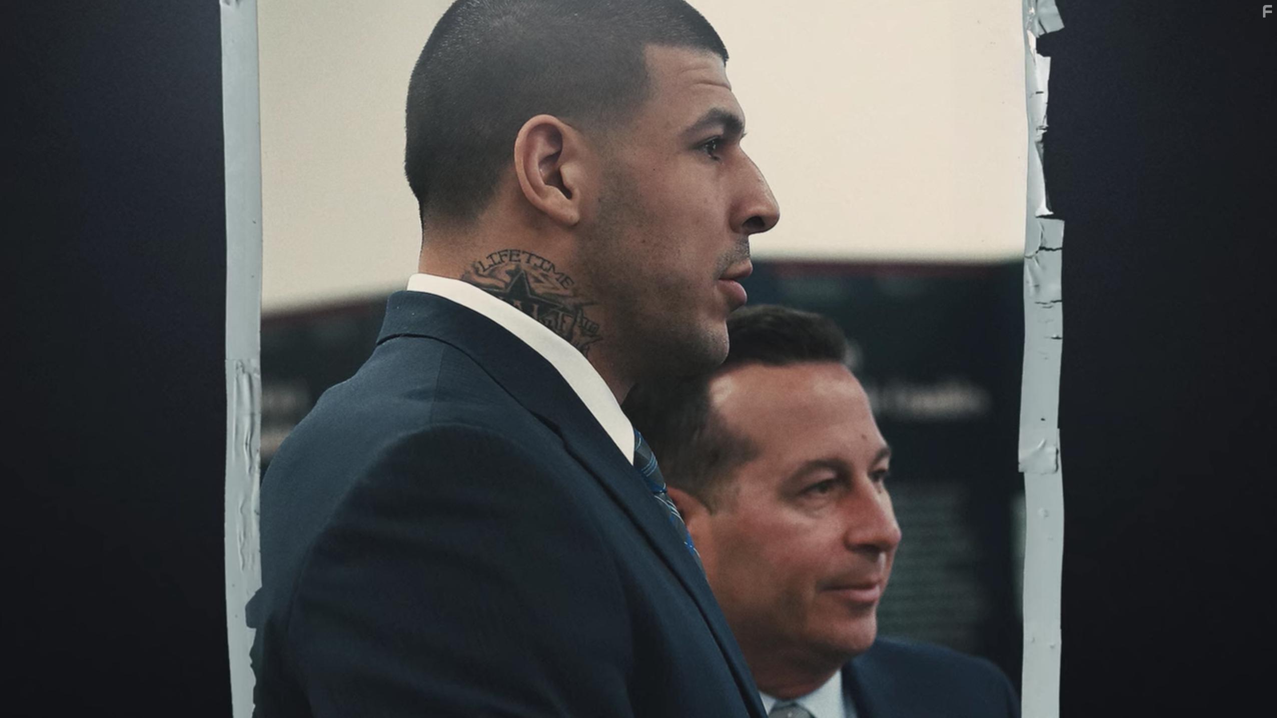 Jose Baez and Aaron Hernandez in Killer Inside: The Mind of Aaron Hernandez (2020)