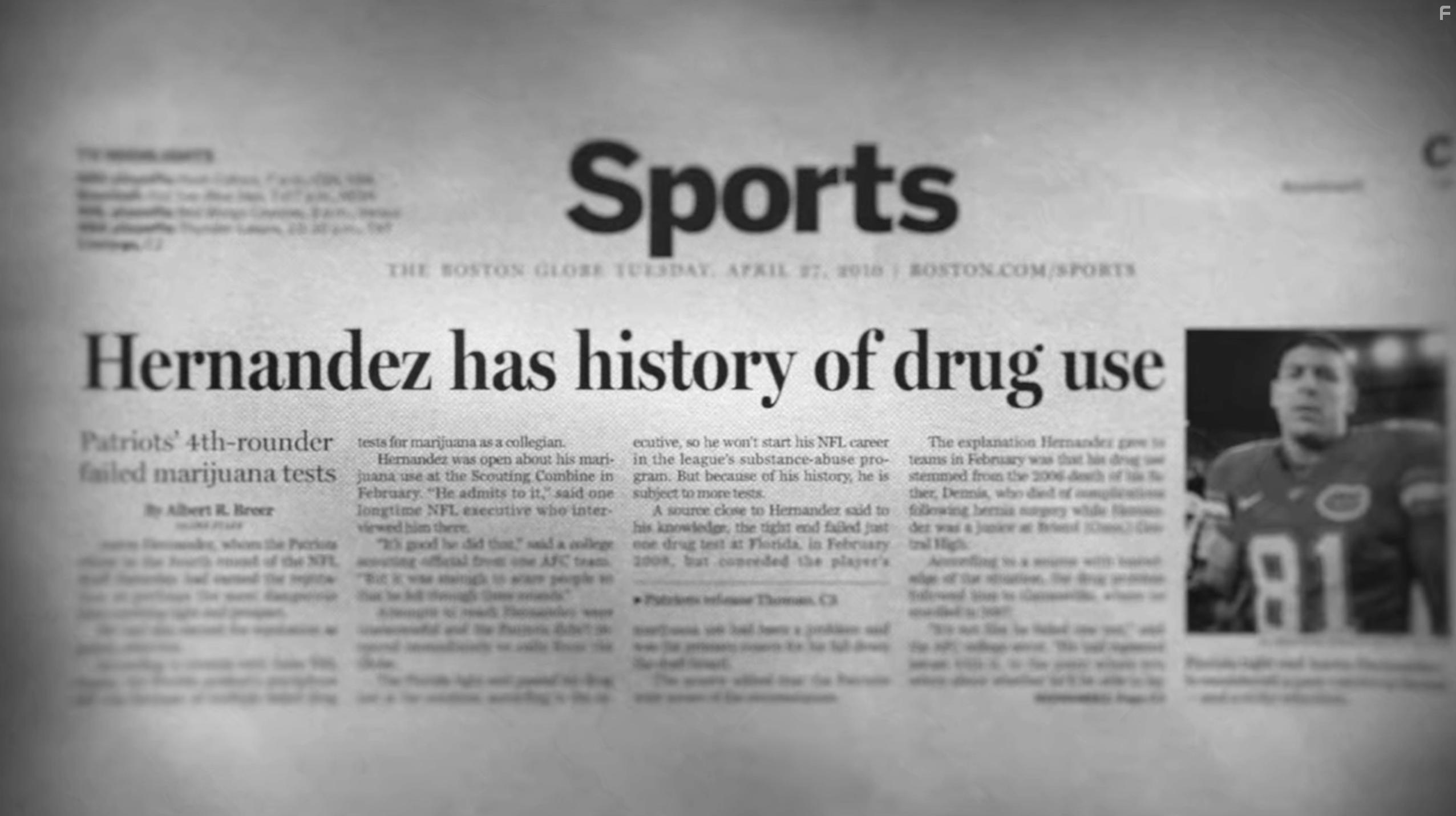 Aaron Hernandez in Killer Inside: The Mind of Aaron Hernandez (2020)