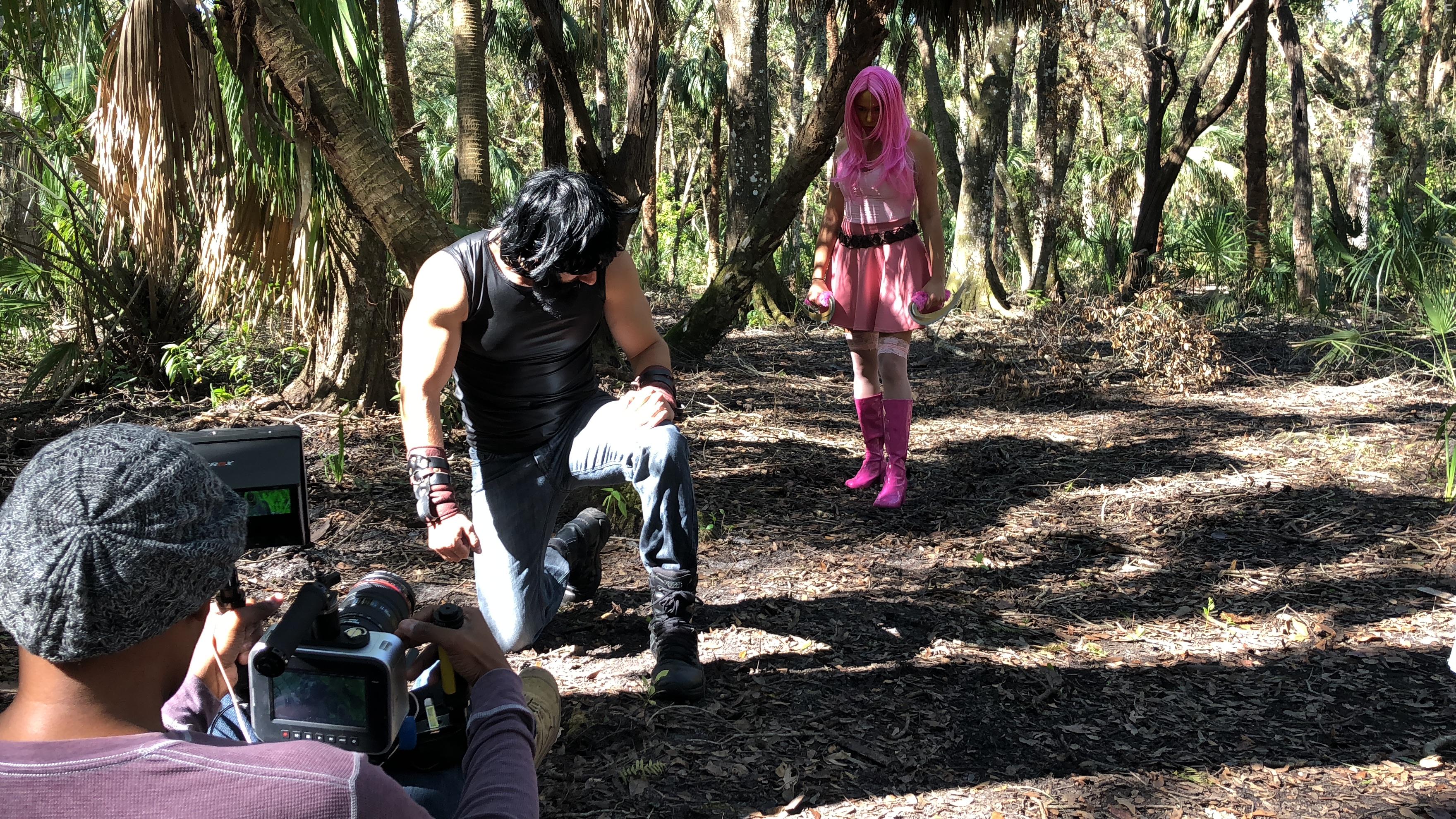 Barry Gaines, Zachary Vazquez, and Maria LaVee in A World of Worlds (2020)