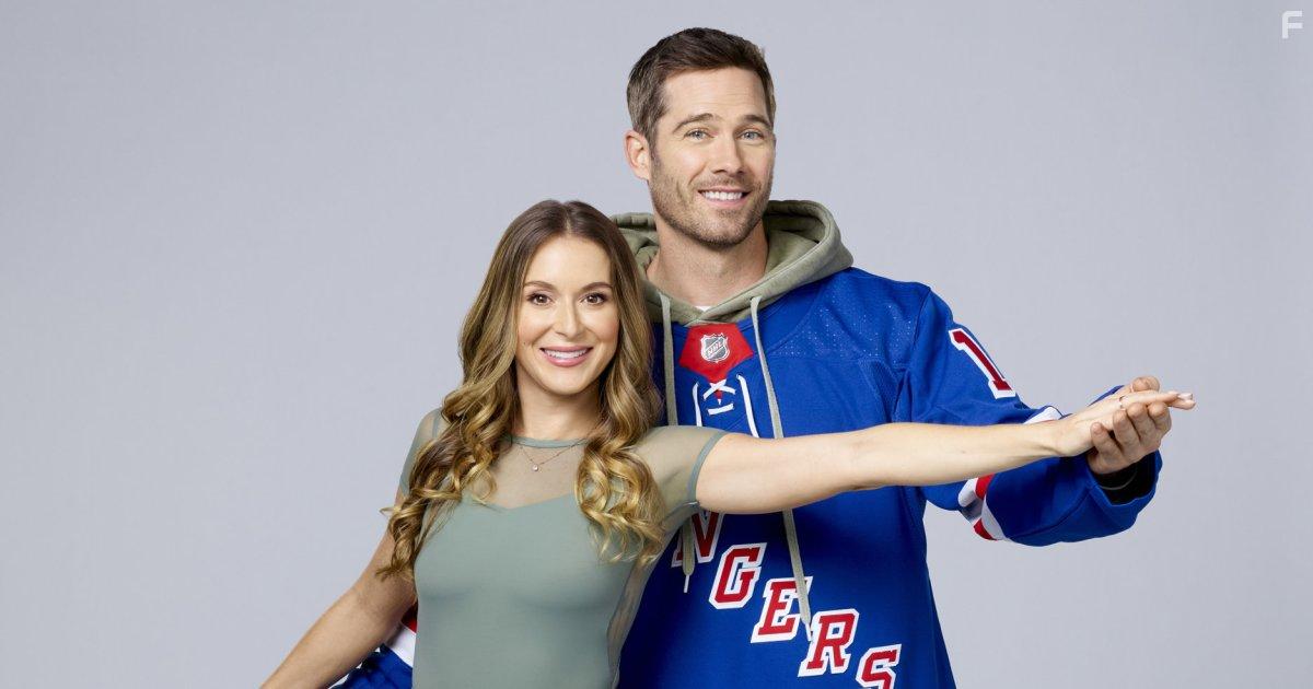 Alexa PenaVega and Luke Macfarlane in Taking a Shot at Love (2021)