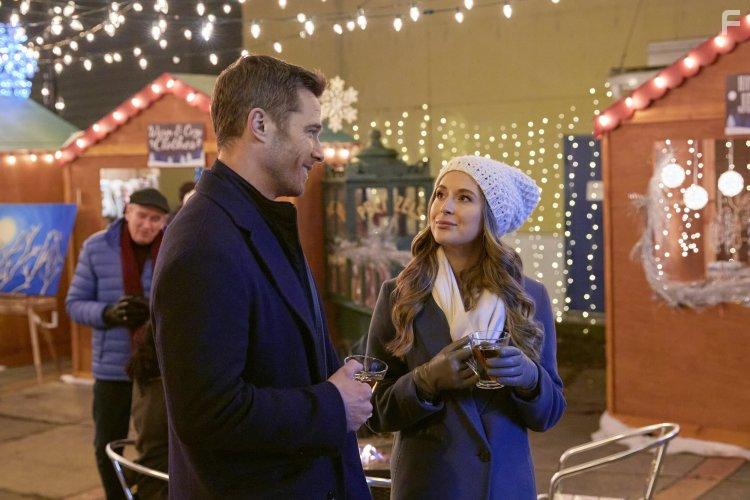 Alexa PenaVega and Luke Macfarlane in Taking a Shot at Love (2021)