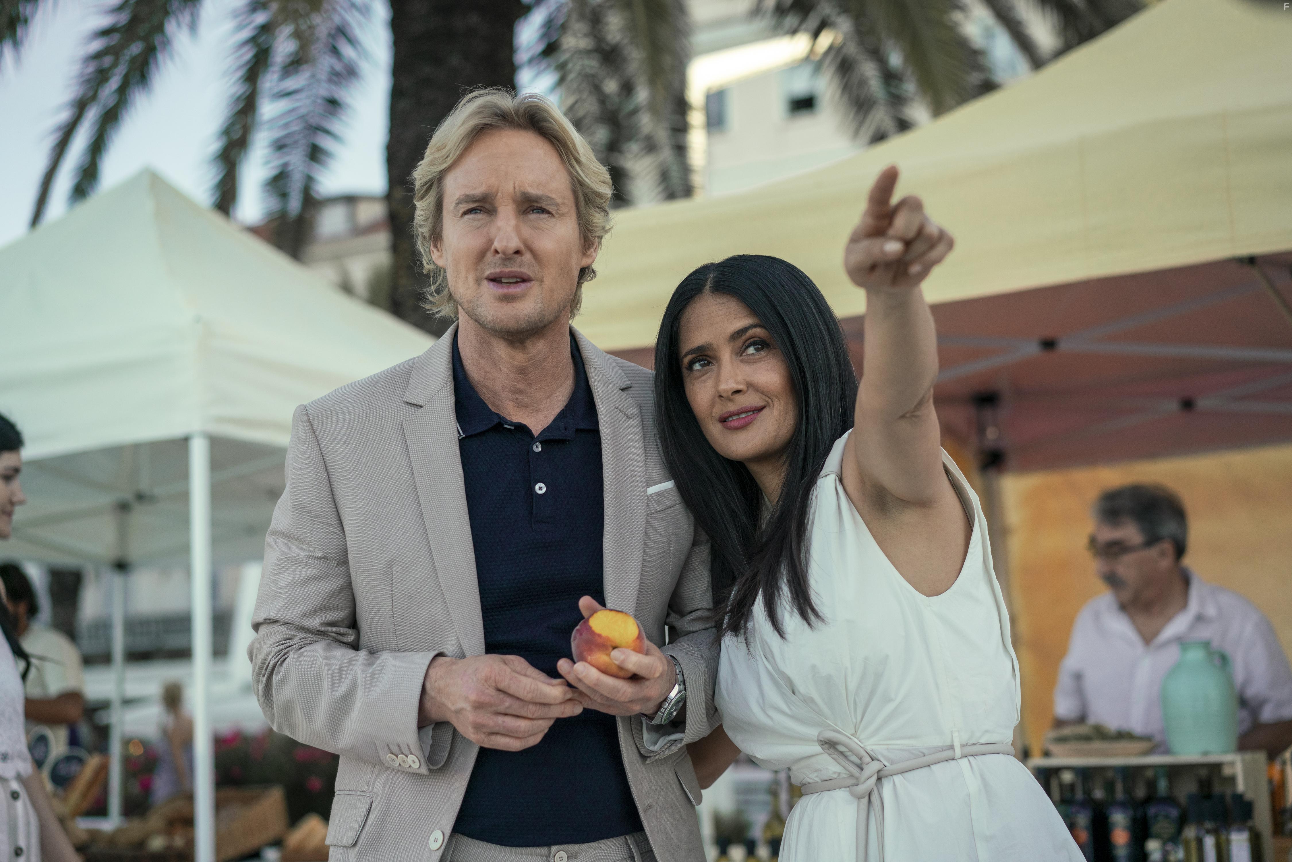 Salma Hayek and Owen Wilson in Bliss (2021)