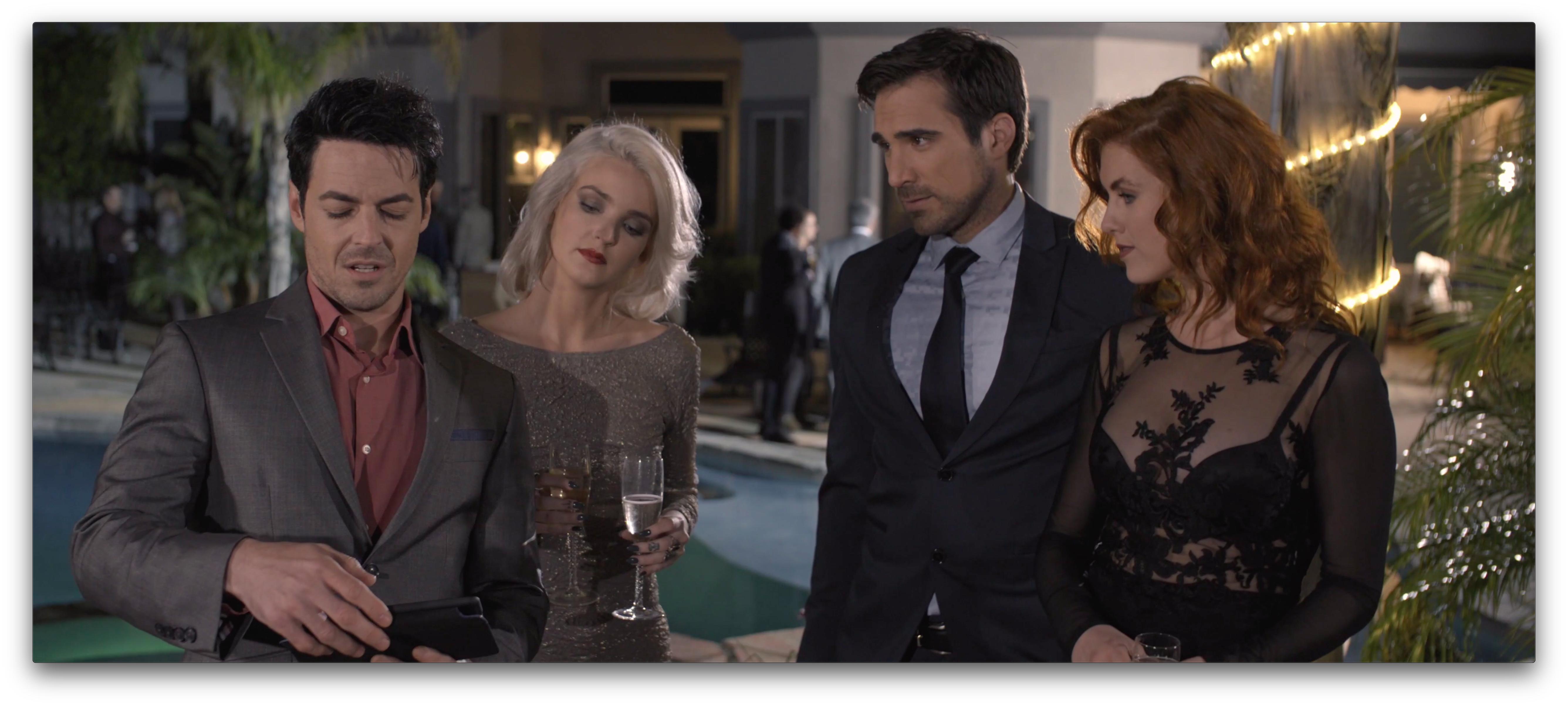 David Scott Lago, Claire Bermingham, Justin Ray, and Nicole Shelton in False Hopes (2020)