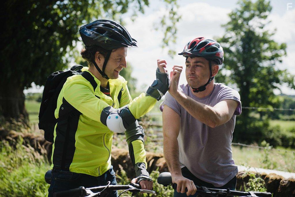 Matthew McNulty and Andrew Gower in Running Naked (2020)