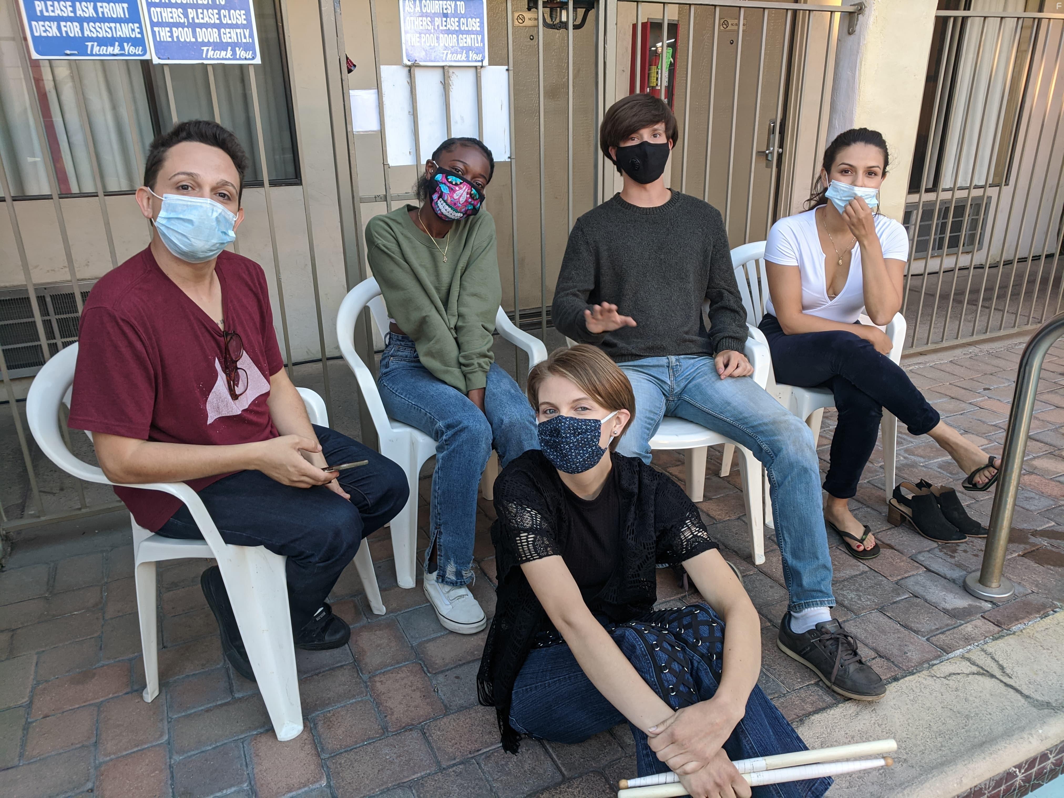 Andy Casillas, Fatou Nia M'Bye, Yvette Santos, Charles Curtice, and Katrina Bonin in The Breakdown (2021)