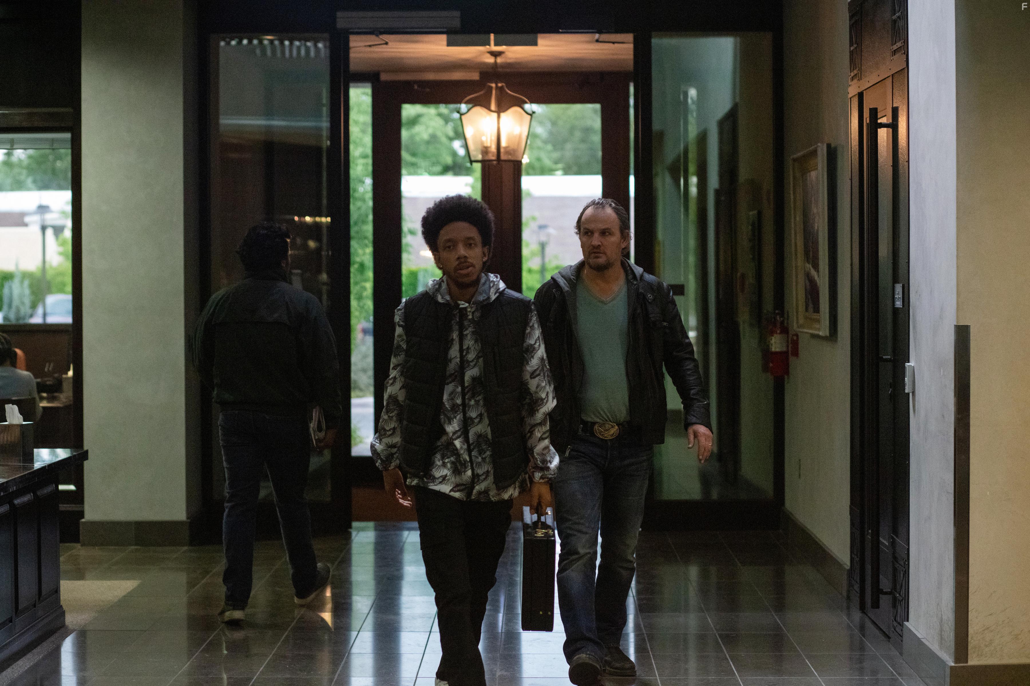 Jason Clarke and Darrell Britt-Gibson in Silk Road (2021)