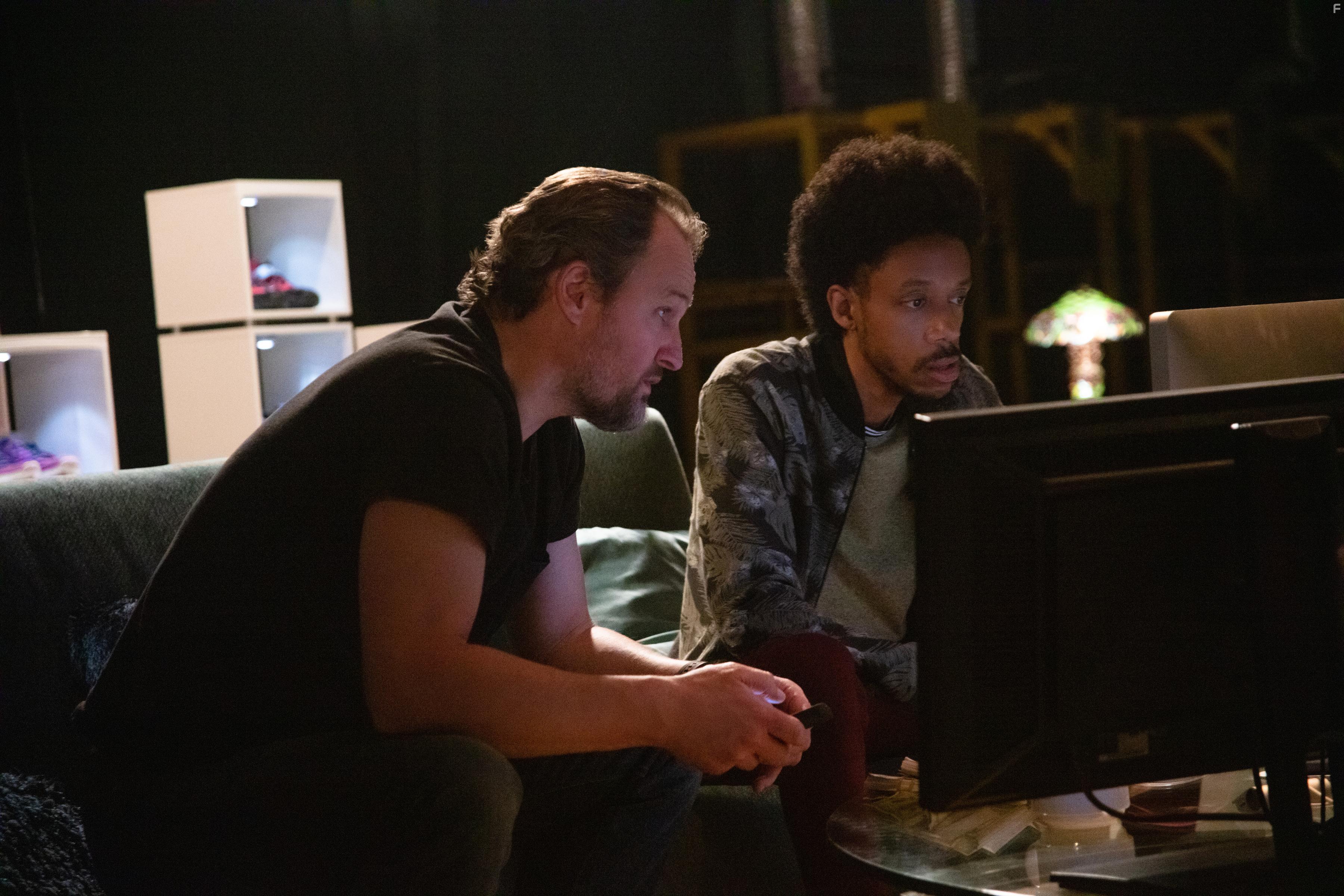 Jason Clarke and Darrell Britt-Gibson in Silk Road (2021)