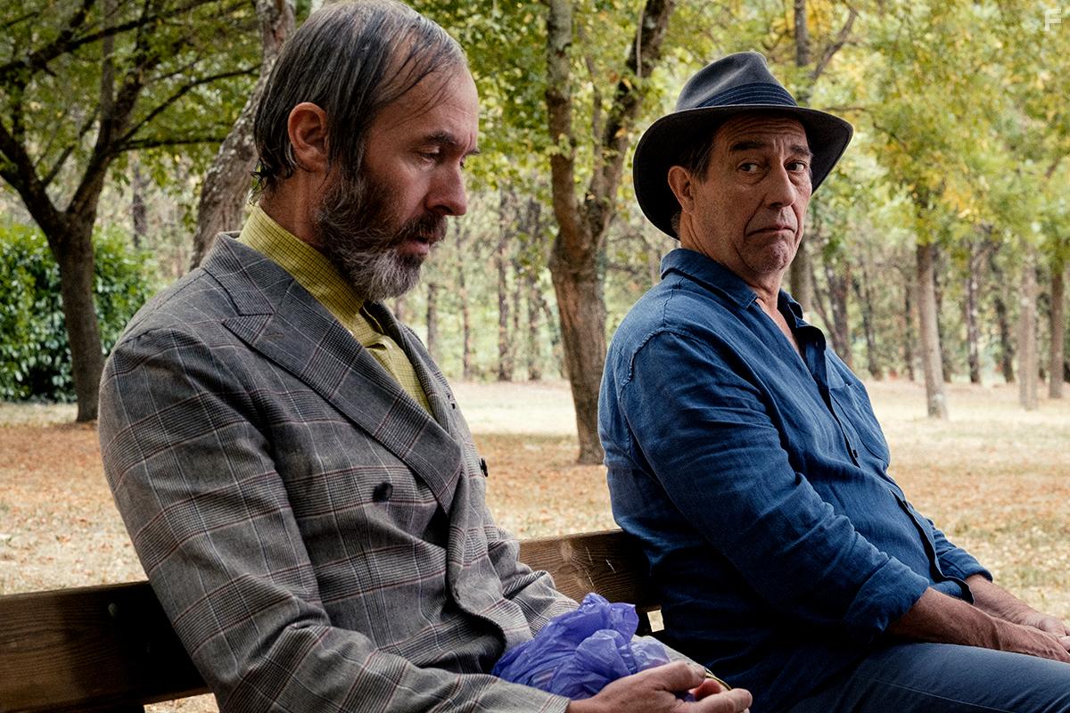 Ciarn Hinds and Stephen Dillane in The Man in the Hat (2020)