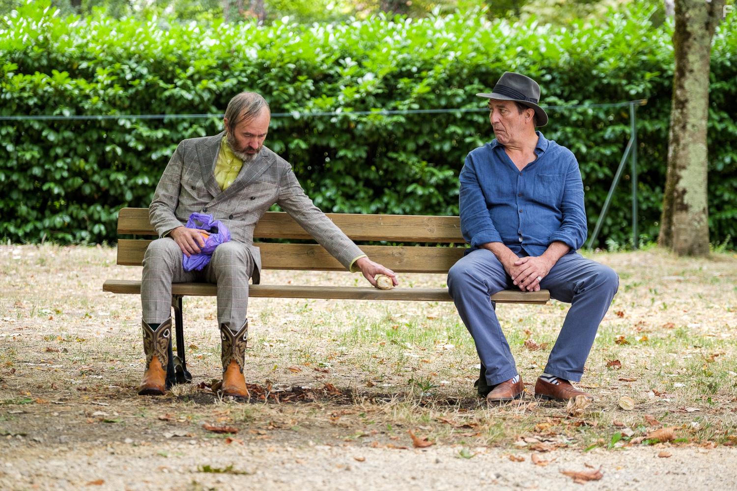 Ciarn Hinds and Stephen Dillane in The Man in the Hat (2020)